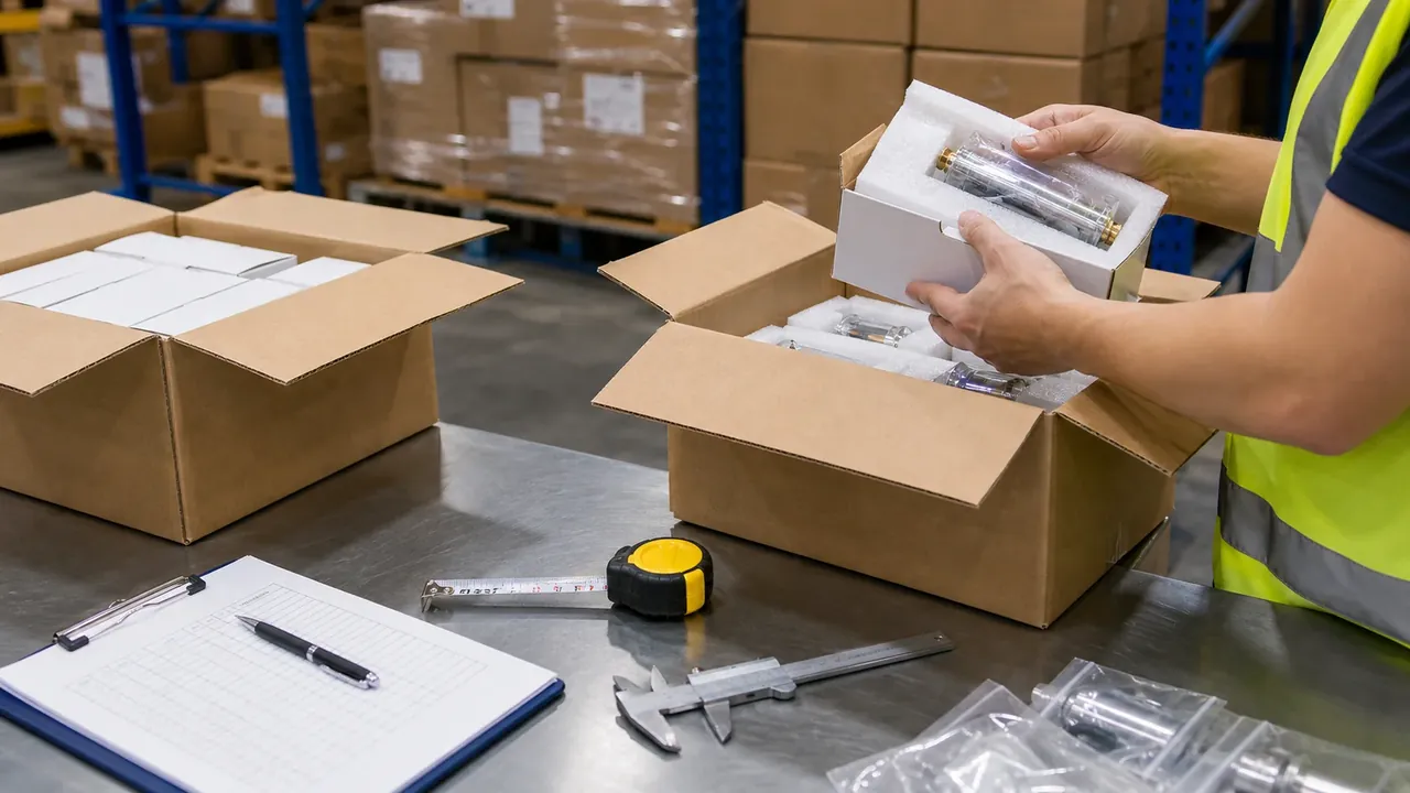 Product inspection with opened cartons inside a China warehouse